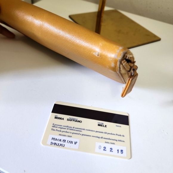 Prada Zip Long Wallet Tan/ Mielle/ Camel - Picture 5 of 7